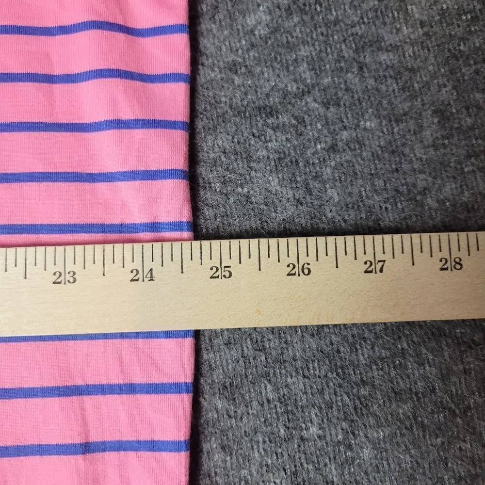 Polo Golf Ralph Lauren Men's Shirt SizeXL Pink Striped Performance Short Sleeve